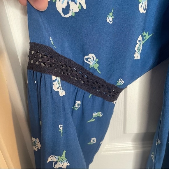 Matilda Jane Day Trippin Blue Floral Tunic Peasant Boho Mini Dress Size M - Picture 7 of 12